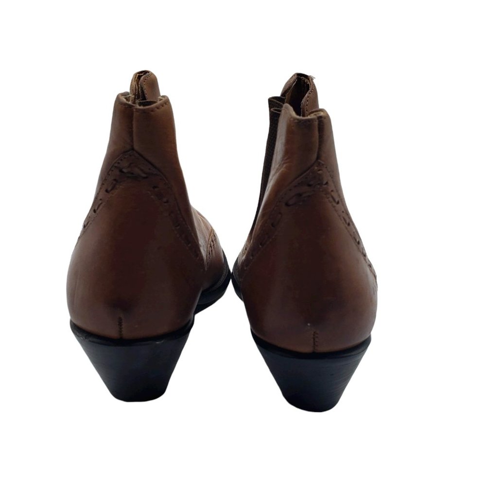 Durango RD252 Women's Brown Leather Cowboy Style Ankle Boots Size 6.5M - Picture 4 of 8